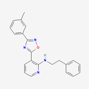 N-phenethyl-3-(3-(m-tolyl)-1,2,4-oxadiazol-5-yl)pyridin-2-amine