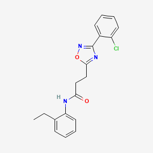 molecular formula C19H18ClN3O2 B7706462 3-(3-(2-chlorophenyl)-1,2,4-oxadiazol-5-yl)-N-(2-ethylphenyl)propanamide 