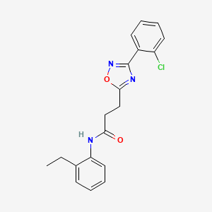 3-[3-(2-chlorophenyl)-1,2,4-oxadiazol-5-yl]-N-(2-ethylphenyl)propanamide