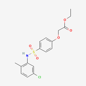 molecular formula C17H18ClNO5S B7706478 ethyl 2-{4-[(2-ethyl-6-methylphenyl)sulfamoyl]phenoxy}acetate 