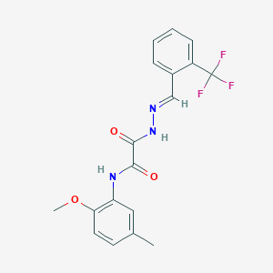 molecular formula C18H16F3N3O3 B7706490 N'-(3-chloro-4-methoxyphenyl)-N-[(furan-2-yl)methyl]ethanediamide 