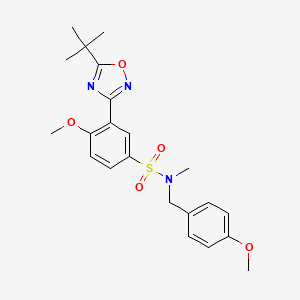 3-(5-(tert-butyl)-1,2,4-oxadiazol-3-yl)-4-methoxy-N-(4-methoxybenzyl)-N-methylbenzenesulfonamide