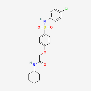 2-(4-(N-(4-chlorophenyl)sulfamoyl)phenoxy)-N-cyclohexylacetamide