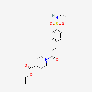 ethyl 1-(3-(4-(N-isopropylsulfamoyl)phenyl)propanoyl)piperidine-4-carboxylate