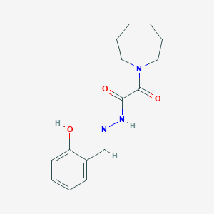 molecular formula C15H19N3O3 B7706534 (E)-2-(azepan-1-yl)-N'-(2-hydroxybenzylidene)-2-oxoacetohydrazide 