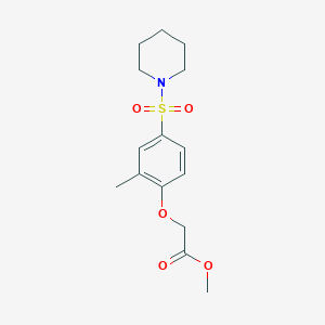 methyl 2-{4-[(4-methoxyphenyl)sulfamoyl]-2-methylphenoxy}acetate