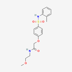 N-(2-methoxyethyl)-2-[4-[(2-methylphenyl)sulfamoyl]phenoxy]acetamide