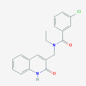 3-chloro-N-ethyl-N-((2-hydroxyquinolin-3-yl)methyl)benzamide