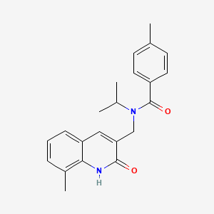 N-((2-hydroxy-8-methylquinolin-3-yl)methyl)-N-isopropyl-4-methylbenzamide