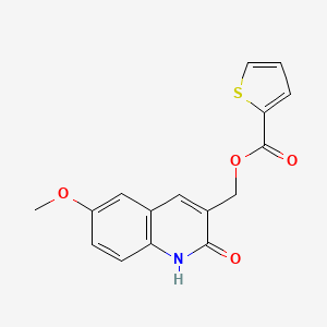 (2-hydroxy-6-methoxyquinolin-3-yl)methyl thiophene-2-carboxylate