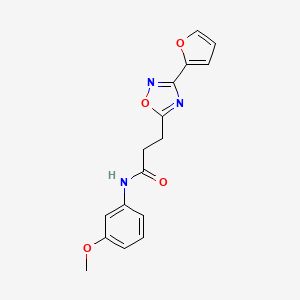 molecular formula C16H15N3O4 B7706582 3-(3-(furan-2-yl)-1,2,4-oxadiazol-5-yl)-N-(3-methoxyphenyl)propanamide 