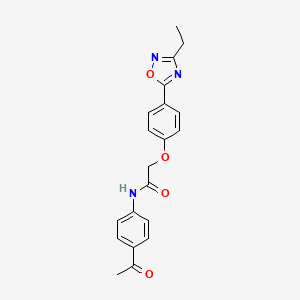 N-(4-acetylphenyl)-2-(4-(3-ethyl-1,2,4-oxadiazol-5-yl)phenoxy)acetamide