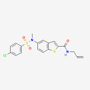 N-allyl-5-(4-chloro-N-methylphenylsulfonamido)benzo[b]thiophene-2-carboxamide