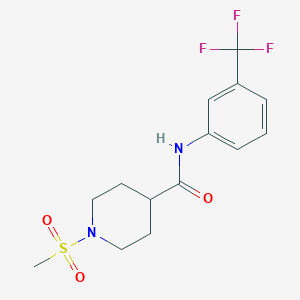 1-(methylsulfonyl)-N-(3-(trifluoromethyl)phenyl)piperidine-4-carboxamide