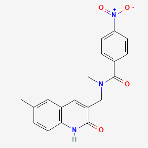 N-((2-hydroxy-6-methylquinolin-3-yl)methyl)-N-methyl-4-nitrobenzamide