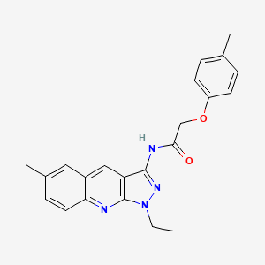 N-(1-ethyl-6-methyl-1H-pyrazolo[3,4-b]quinolin-3-yl)-2-(p-tolyloxy)acetamide