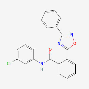 N-(3-chlorophenyl)-2-(3-phenyl-1,2,4-oxadiazol-5-yl)benzamide