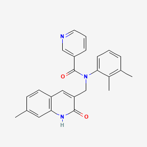 molecular formula C25H23N3O2 B7706626 N-(2,3-dimethylphenyl)-N-((2-hydroxy-7-methylquinolin-3-yl)methyl)nicotinamide 