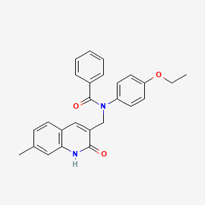 molecular formula C26H24N2O3 B7706633 N-(4-ethoxyphenyl)-N-((2-hydroxy-7-methylquinolin-3-yl)methyl)benzamide 