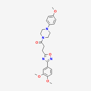 3-(3-(3,4-dimethoxyphenyl)-1,2,4-oxadiazol-5-yl)-1-(4-(4-methoxyphenyl)piperazin-1-yl)propan-1-one