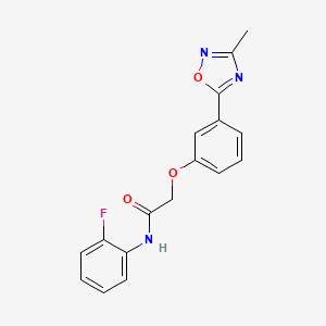 N-(2-fluorophenyl)-2-(3-(3-methyl-1,2,4-oxadiazol-5-yl)phenoxy)acetamide