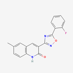 3-(5-(2-fluorophenyl)-1,2,4-oxadiazol-3-yl)-6-methylquinolin-2-ol