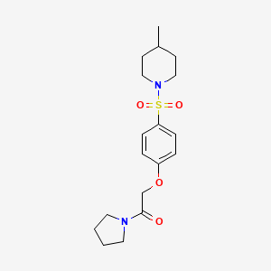 2-(4-((4-methylpiperidin-1-yl)sulfonyl)phenoxy)-1-(pyrrolidin-1-yl)ethanone