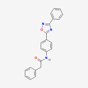 molecular formula C22H17N3O2 B7706722 2-phenyl-N-(4-(3-phenyl-1,2,4-oxadiazol-5-yl)phenyl)acetamide 