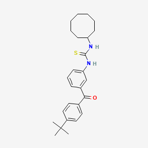 molecular formula C26H34N2OS B7706771 1-(3-(4-(tert-butyl)benzoyl)phenyl)-3-cyclooctylthiourea CAS No. 2215718-75-3