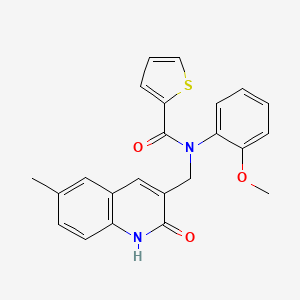 N-((2-hydroxy-6-methylquinolin-3-yl)methyl)-N-(2-methoxyphenyl)thiophene-2-carboxamide