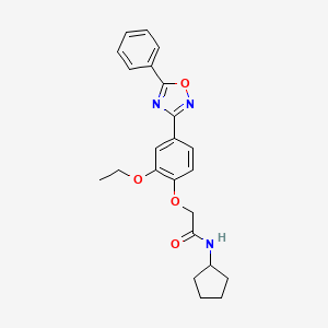 N-cyclopentyl-2-(2-ethoxy-4-(5-phenyl-1,2,4-oxadiazol-3-yl)phenoxy)acetamide