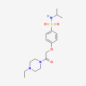 molecular formula C17H27N3O4S B7706801 4-(2-(4-ethylpiperazin-1-yl)-2-oxoethoxy)-N-isopropylbenzenesulfonamide 