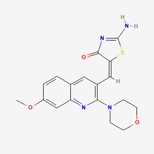 (E)-2-imino-5-((7-methoxy-2-morpholinoquinolin-3-yl)methylene)thiazolidin-4-one