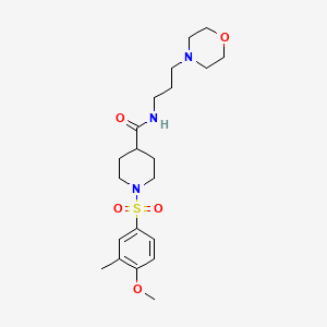 molecular formula C21H33N3O5S B7706818 N-(2-ethyl-6-methylphenyl)-1-(4-methoxy-3-methylbenzenesulfonyl)piperidine-4-carboxamide 