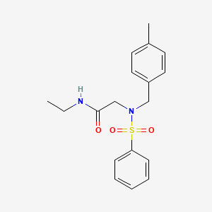 2-{N-[(4-methylphenyl)methyl]benzenesulfonamido}-N-(1-phenylethyl)acetamide