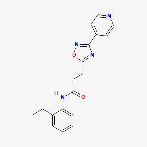 N-(2-ethylphenyl)-3-(3-(pyridin-4-yl)-1,2,4-oxadiazol-5-yl)propanamide