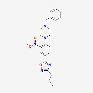 5-(4-(4-benzylpiperazin-1-yl)-3-nitrophenyl)-3-propyl-1,2,4-oxadiazole