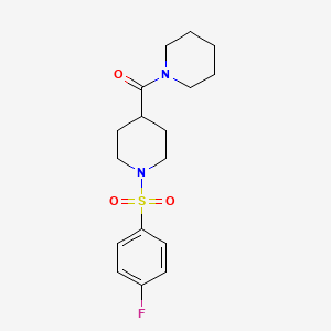 (1-((4-fluorophenyl)sulfonyl)piperidin-4-yl)(piperidin-1-yl)methanone