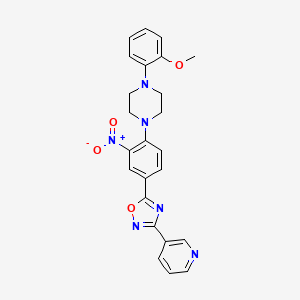 5-(4-(4-(2-methoxyphenyl)piperazin-1-yl)-3-nitrophenyl)-3-(pyridin-3-yl)-1,2,4-oxadiazole