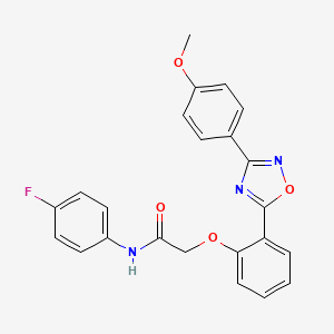 N-(4-fluorophenyl)-2-(2-(3-(4-methoxyphenyl)-1,2,4-oxadiazol-5-yl)phenoxy)acetamide