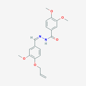 molecular formula C20H22N2O5 B7706892 N'-[(E)-(2-hydroxy-3-methoxyphenyl)methylidene]-3,4-dimethoxybenzohydrazide 