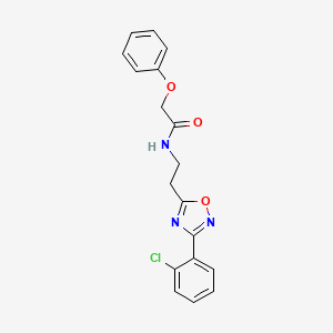 molecular formula C18H16ClN3O3 B7706951 N-(2-(3-(2-chlorophenyl)-1,2,4-oxadiazol-5-yl)ethyl)-2-phenoxyacetamide 