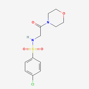 molecular formula C12H15ClN2O4S B7706960 4-chloro-N-(2-morpholino-2-oxoethyl)benzenesulfonamide 