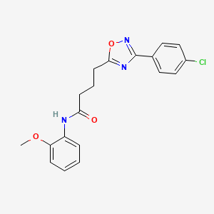 4-(3-(4-chlorophenyl)-1,2,4-oxadiazol-5-yl)-N-(2-methoxyphenyl)butanamide