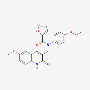 N-(4-ethoxyphenyl)-N-((2-hydroxy-6-methoxyquinolin-3-yl)methyl)furan-2-carboxamide