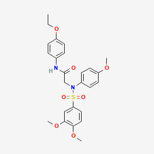 molecular formula C25H28N2O7S B7707026 2-(3,4-dimethoxy-N-(4-methoxyphenyl)phenylsulfonamido)-N-(4-ethoxyphenyl)acetamide 