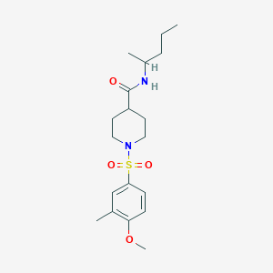 1-(4-methoxy-3-methylbenzenesulfonyl)-N-(2,4,6-trimethylphenyl)piperidine-4-carboxamide