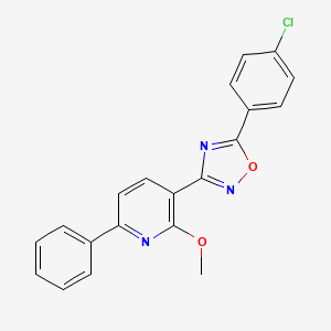 5-(4-chlorophenyl)-3-(2-methoxy-6-phenylpyridin-3-yl)-1,2,4-oxadiazole