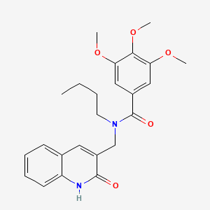 molecular formula C24H28N2O5 B7707068 N-butyl-N-((2-hydroxyquinolin-3-yl)methyl)-3,4,5-trimethoxybenzamide 