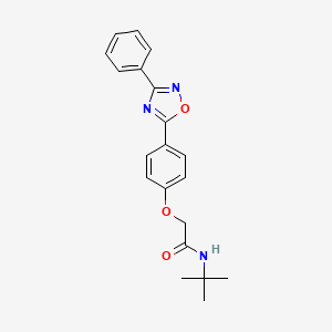 N-(tert-butyl)-2-(4-(3-phenyl-1,2,4-oxadiazol-5-yl)phenoxy)acetamide